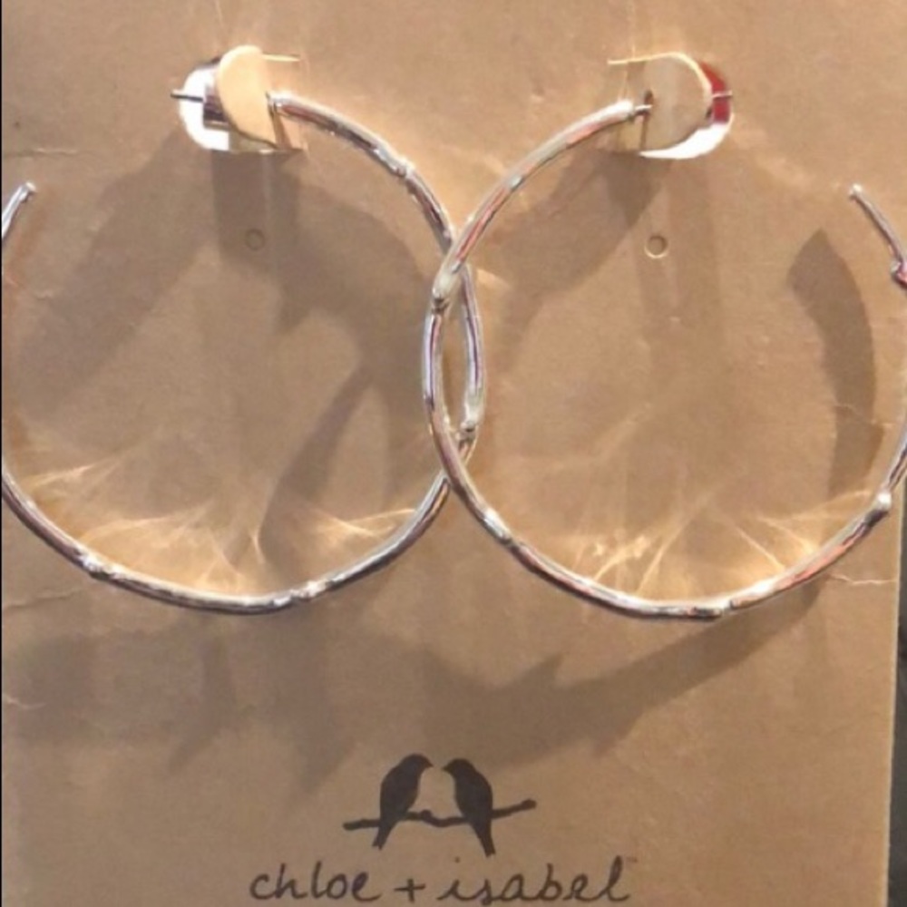 Chloe + Isabel silver hoop earrings